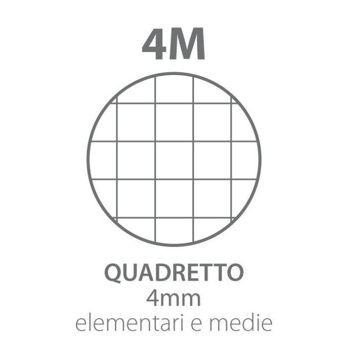 monocromo maxi quaderno monocromo a4 quadretti 4 mm senza margini colori pastel - foto 2