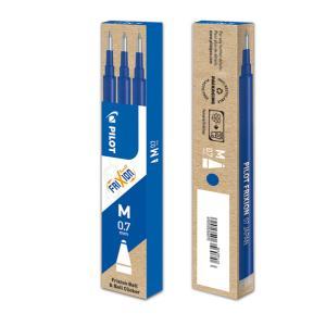 Pilot refill  blu set da 3 ricariche per penna cancellabile  ball e  ball clicker - punta media 0,7 mm