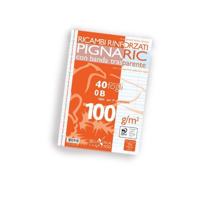 pigna pigna ricambi rinforzati con banda trasparente a4 20pz da 40 fogli 100 gr./mq rigatura righe b terza elementare - foto 1 pigna pigna ricambi rinforzati con banda trasparente a4 20pz da 40 fogli 100 gr./mq rigatura righe b terza elementare - foto 1