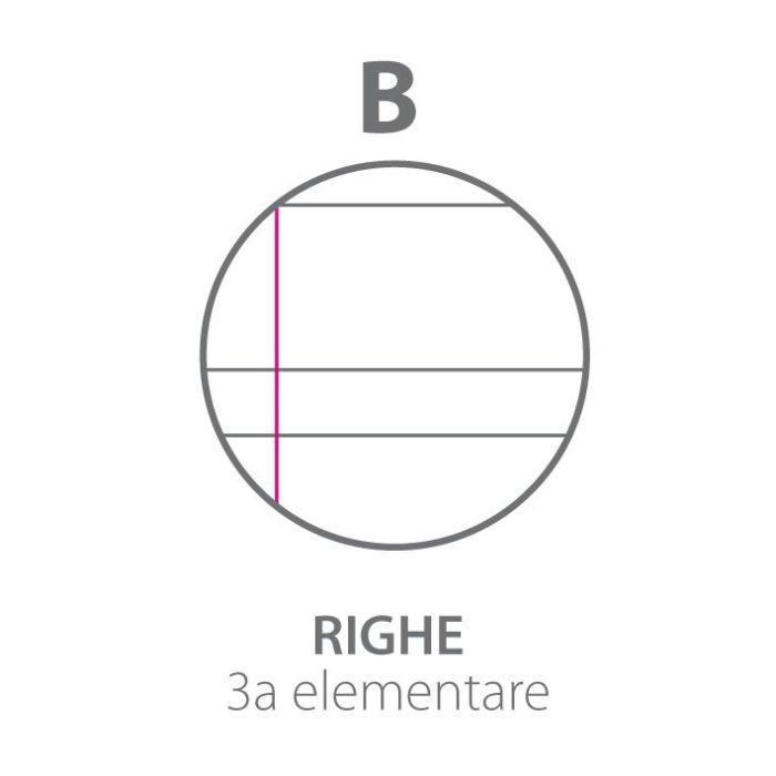 pigna pigna ricambi rinforzati con banda trasparente a4 confezione da 40 fogli 100 gr./mq rigatura righe b terza elementare - foto 2