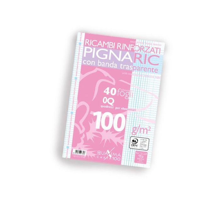 pigna pigna ricambi rinforzati con banda trasparente a4 20pz da 40 fogli 100 gr./mq quadretti 5 mm con margine (q) - foto 1 pigna pigna ricambi rinforzati con banda trasparente a4 20pz da 40 fogli 100 gr./mq quadretti 5 mm con margine (q) - foto 1