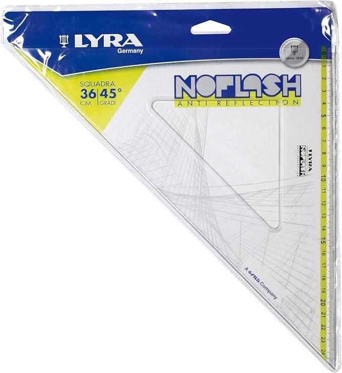 lyra lyra 10pz squadra disegno noflash 36 cm / 45 gradi - fila - foto 1 lyra lyra 10pz squadra disegno noflash 36 cm / 45 gradi - fila - foto 1