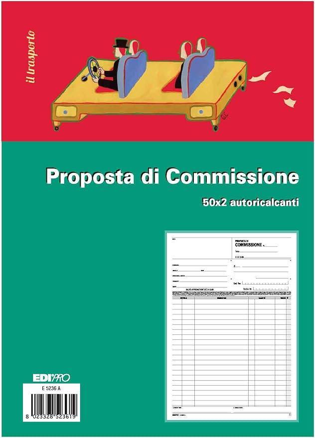 edipro edipro 5 pz copia commissioni 50 fg. in 2 copie 29,7x22 cm e5236a - foto 1