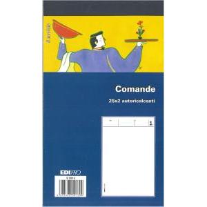 10 pz blocco comande 25 fg. in 2 copie 9,9x17 cm e5913