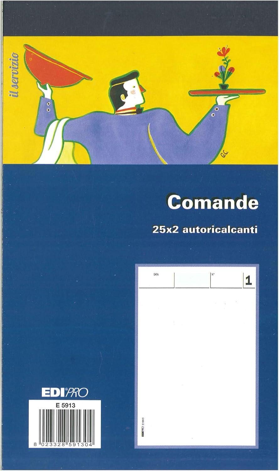 edipro edipro 10 pz blocco comande 25 fg. in 2 copie 9,9x17 cm e5913 - foto 1