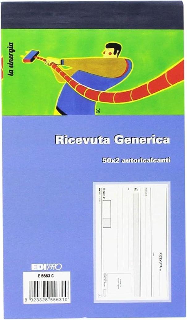 edipro edipro 10 pz blocco ricevute generiche 50 fg. in 2 copie 9,9x17 cm e5563c - foto 1