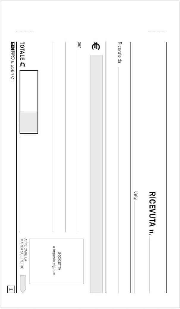 edipro edipro 5pz. blocco ricevute generiche 33 fg. in 3 copie 9,9x17 cm e5564ct - foto 2