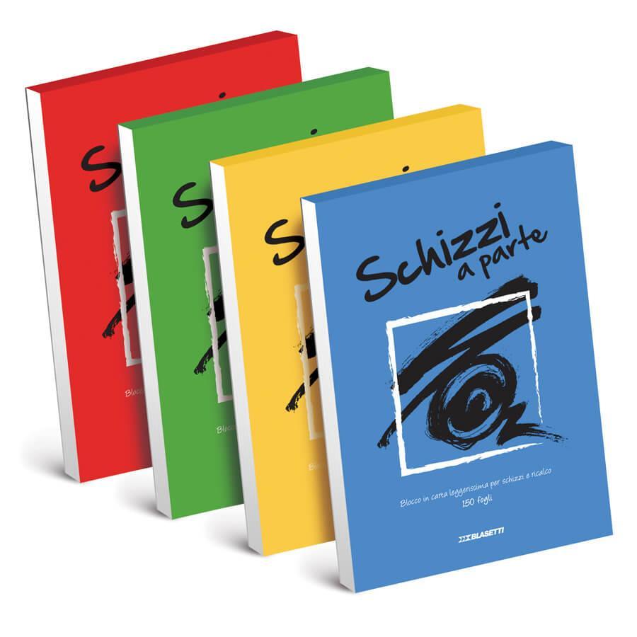 blasetti blasetti 5pz schizzi a parte blocco a4 colori assortiti - foto 1