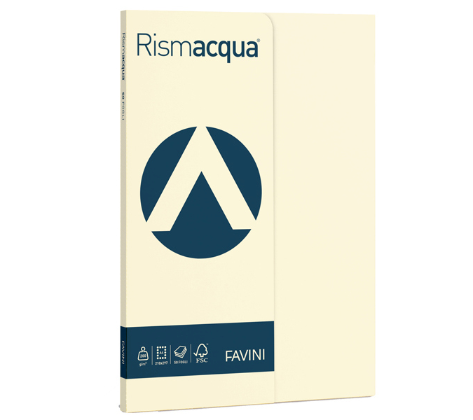 favini favini rismacqua small a4 50 fogli 200gr/mq avorio 110 - foto 1