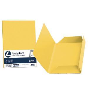 Folderluce 25 pz cartelline per atti tre lembi giallo sole 53
