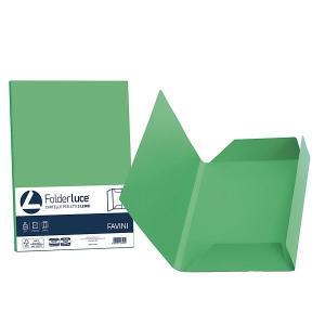Folderluce 25 pz cartelline per atti tre lembi verde 60