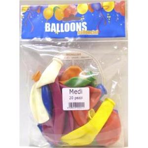 Palloncini misura media 10 blister da 20 pz. colori assortiti
