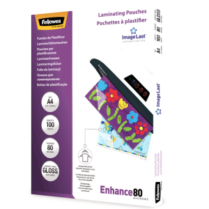 Pouches per plastificare formato a4 - 216x303 mm da 80 micron confezione da 100 pz.