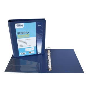 Raccoglitore 4 anelli personalizzabile con tasca formato 22x30 cm diametro 50 mm colore blu