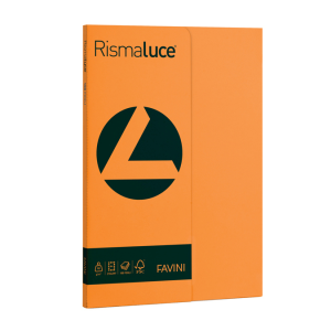 Rismaluce small a4 100 fogli 90 gr/mq colore arancio 56