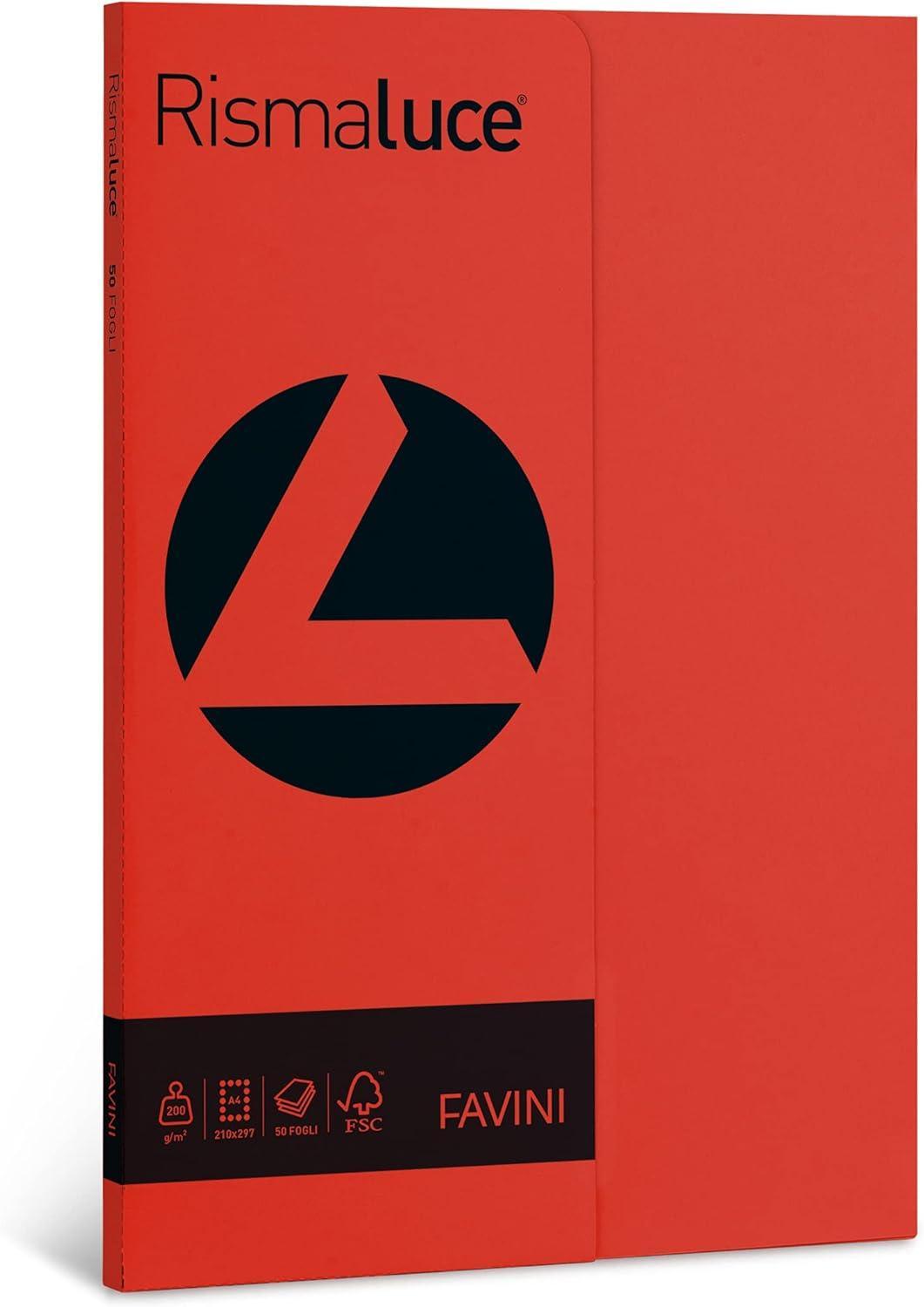 favini favini rismaluce small a4 50 fogli 200 gr/mq colore scarlatto 61 - foto 1 favini favini rismaluce small a4 50 fogli 200 gr/mq colore scarlatto 61 - foto 1