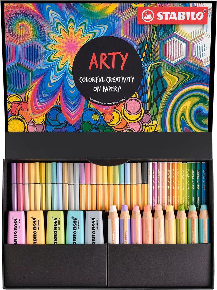 stabilo stabilo arty creative set cofanetto da 50 pz assortiti - foto 2