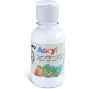 Tempera acrilica da 125 ml colore bianco 100