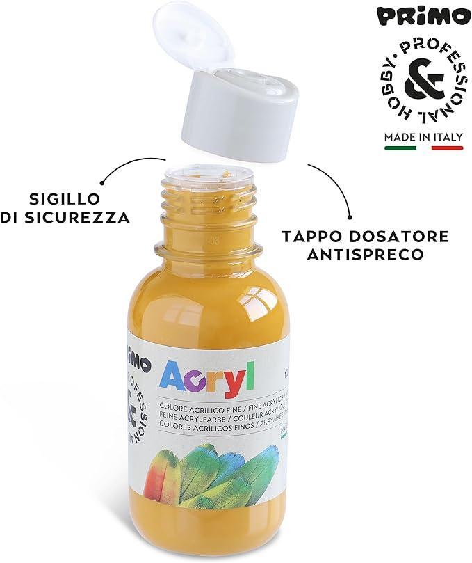 primo primo tempera acrilica da 125 ml colore ocra gialla 270 - foto 2