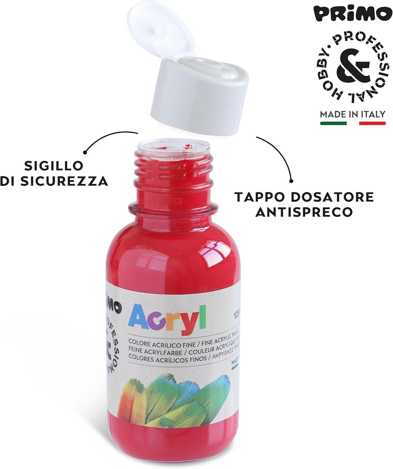 primo primo tempera acrilica da 125 ml colore carminio 310 - foto 2