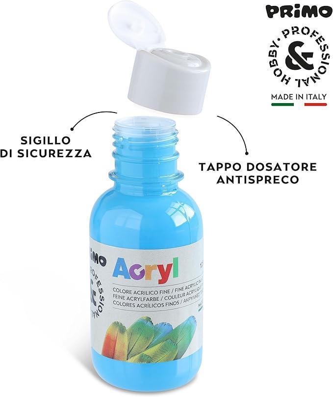 primo primo tempera acrilica da 125 ml colore blu cyan 501 - foto 2