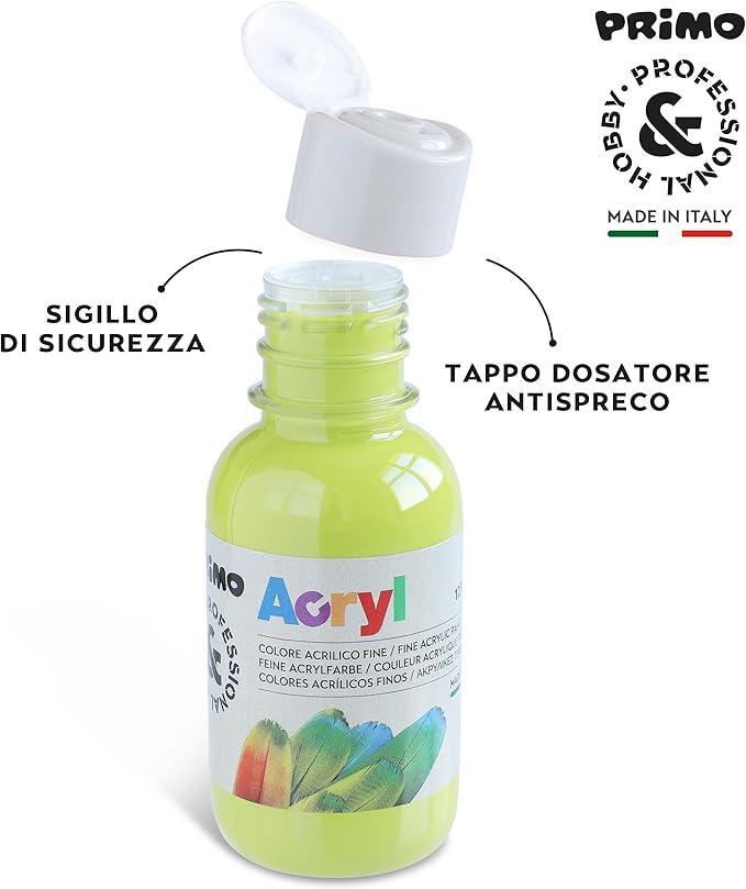 primo primo tempera acrilica da 125 ml colore verde chiaro 600 - foto 2