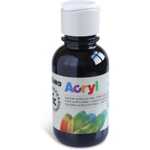 Tempera acrilica da 125 ml colore nero 800