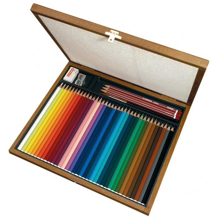 stabilo stabilo aquacolor 36 pastelli acquerellabili in scatola di legno - foto 1