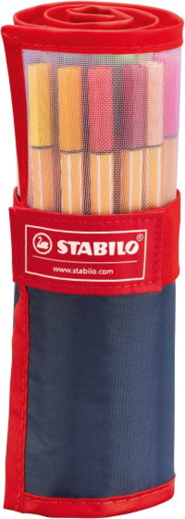 stabilo stabilo point 88 fineliner rotolo 25 pennarelli colori assortiti 8825-021 - foto 2