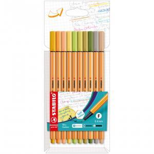 Point 88 pennarello fineliner con tratto da 0,4 mm in blister da 10 colori