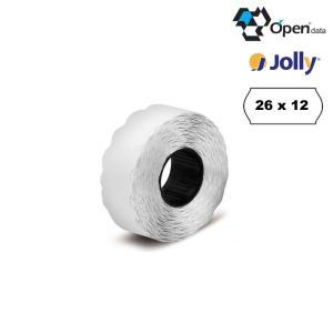 Jolly etichette removibili conf. da 10 rotoli per prezzatrice dimensione 26x12 mm colore bianco