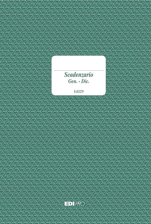 edipro edipro - e4029 scadenzario gennaio-dicembre con spirale e indici plastificati 36 fogli formato a4 - foto 1