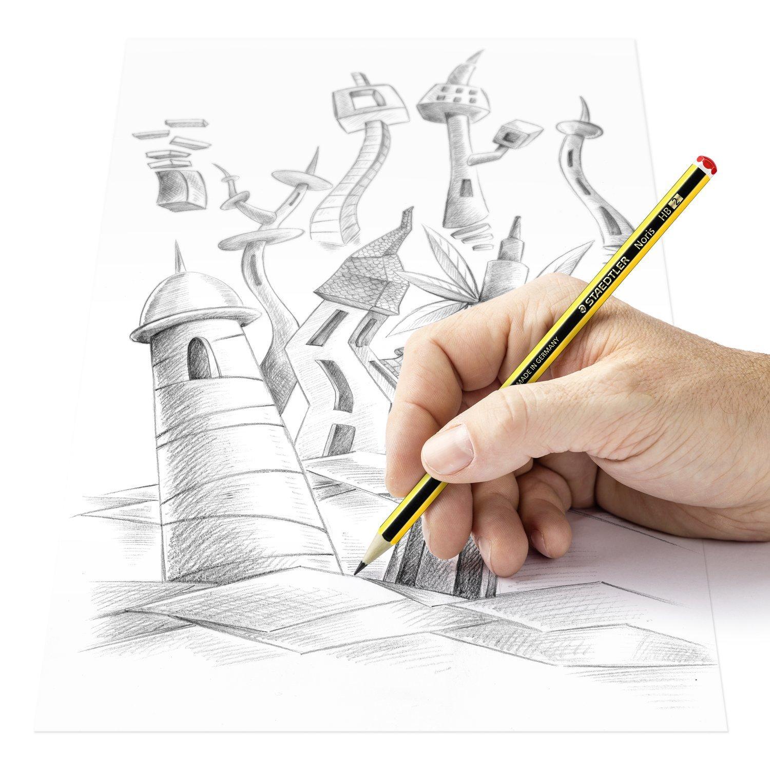 staedtler staedtler noris matita in 10 blister da 4 pz in grafite gradazione 2b - hb - 2h - foto 3