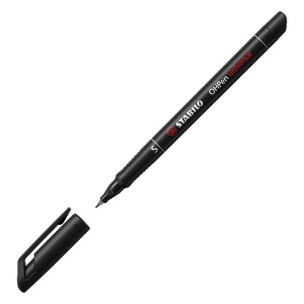 stabilo stabilo ohpen universal pennarello marcatore permanente punta super fine (s) da 0,4 mm colore nero - foto 2