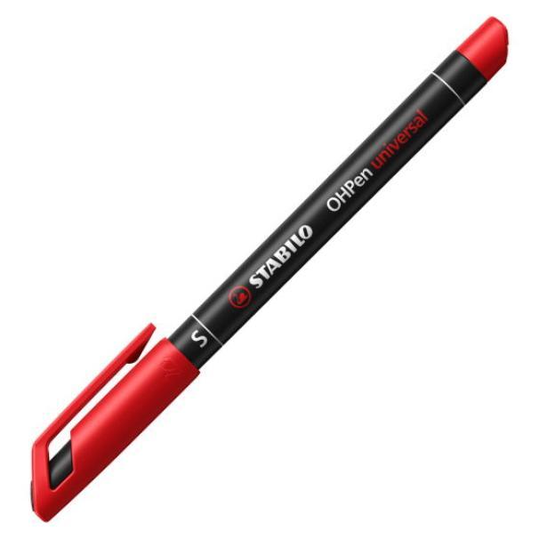 stabilo stabilo ohpen universal pennarello marcatore permanente punta super fine (s) da 0,4 mm colore rosso - foto 1