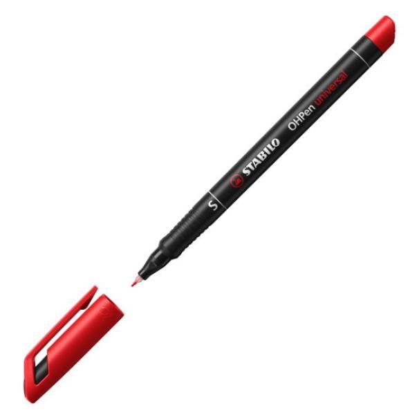 stabilo stabilo ohpen universal pennarello marcatore permanente punta super fine (s) da 0,4 mm colore rosso - foto 2