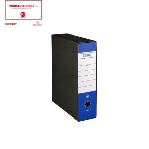 Nero raccoglitore registratore protocollo dimensioni 28,5x35 cm dorso 8 colore blu