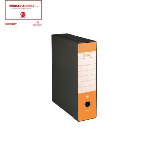 Nero raccoglitore registratore protocollo dimensioni 28,5x35 cm dorso 8 colore arancio