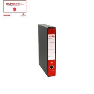 Nero raccoglitore registratore protocollo dimensioni 28,5x35 cm dorso 5 colore rosso