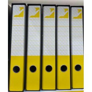 Forte raccoglitori registratori conf. da 8 pz dimensioni 28x35 cm dorso 5 colore giallo