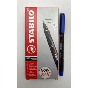 Ohpen conf. da 10 pz. pennarello marcatore permanente punta super fine (s) da 0,4 mm colore blu