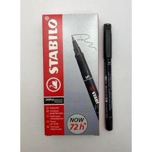 Ohpen conf. da 10 pz. pennarello marcatore permanente punta super fine (s) da 0,4 mm colore nero