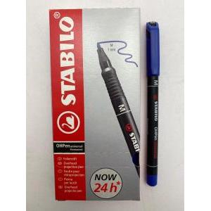 Ohpen 10 pz. pennarello marcatore permanente punta media (m) da 1,0 mm colore blu