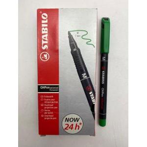 Ohpen 10 pz. pennarello marcatore permanente punta media (m) da 1,0 mm colore verde