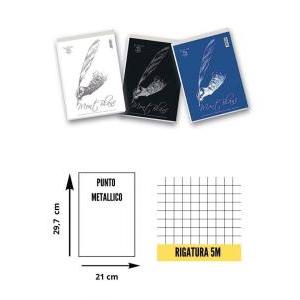 Blocchi notes conf. 10 pz quadretti 5 mm formato a4 21x29,7 cm 70fg 60 gr/mq confezione da 10 pz