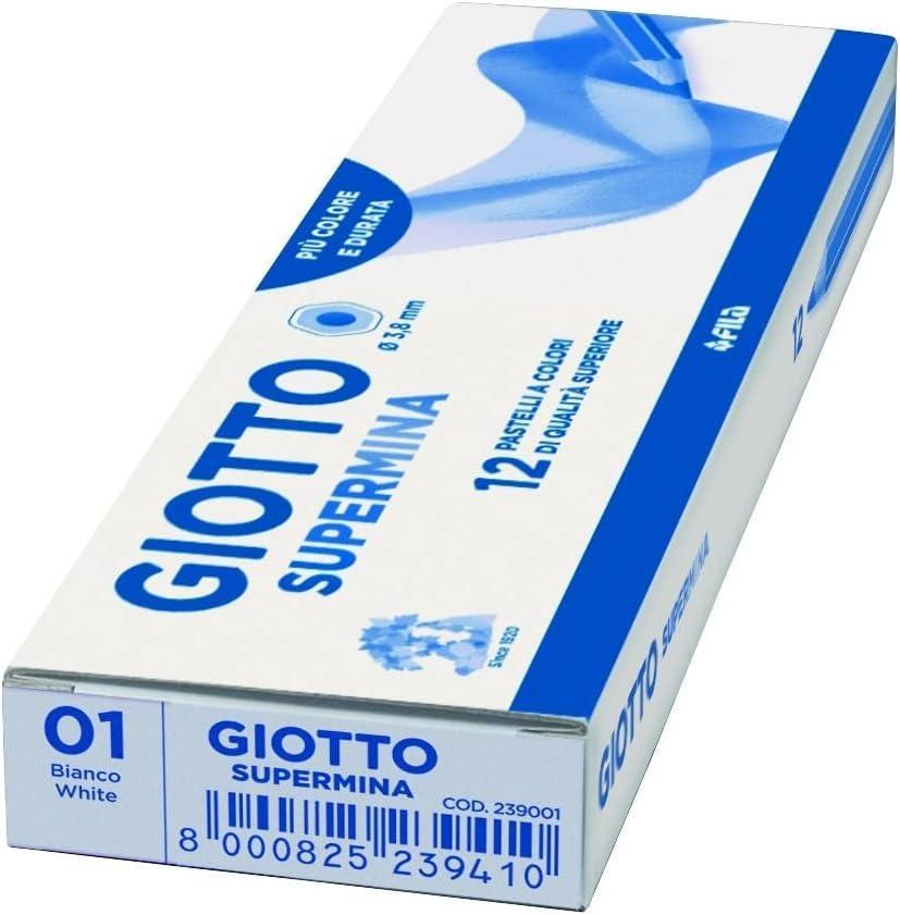 giotto giotto supermina 12 pz. pastelli colore bianco n. 01 - foto 1