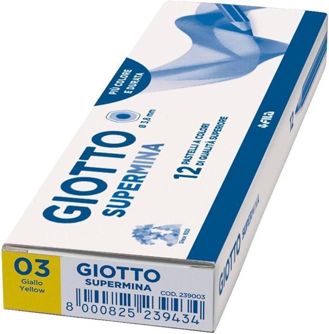 giotto giotto supermina 12 pz. pastelli colore giallo n. 03 - foto 1