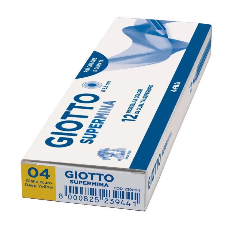 giotto giotto spermina 12 pz. pastelli colore giallo scuro n. 04 - foto 1