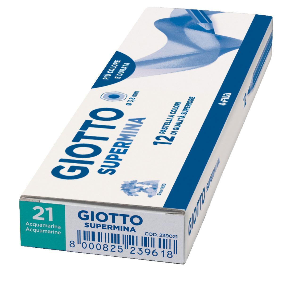 giotto giotto spermina 12 pz. pastelli colore acquamarina n. 21 - foto 1