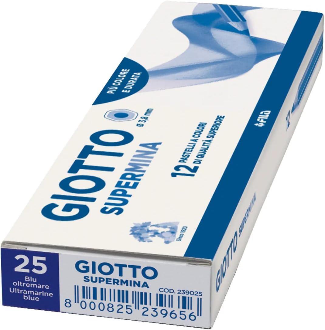 giotto giotto spermina 12 pz. pastelli colore blu oltremare n. 25 - foto 1
